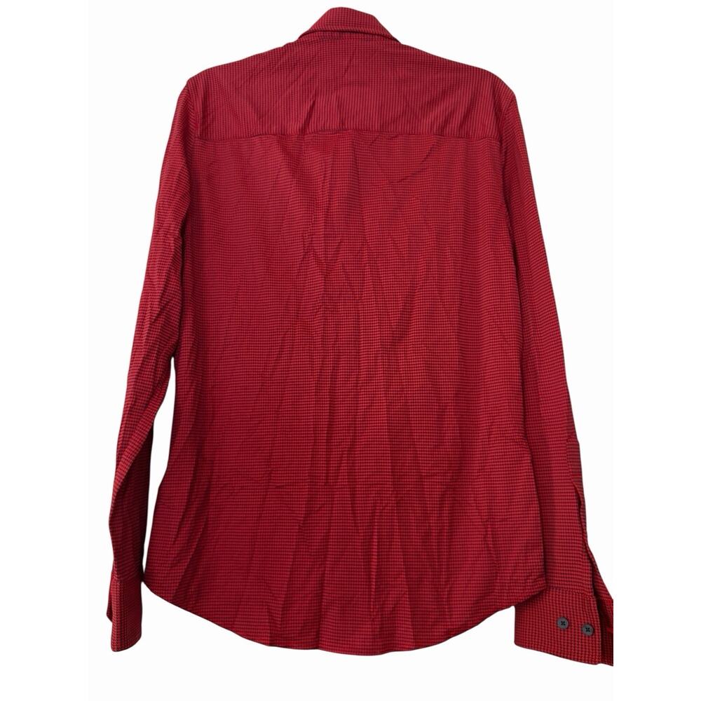Rhone Commuter Shirt •Men S• Slim Fit Red Houndstooth Performance Button Down - Picture 2 of 11